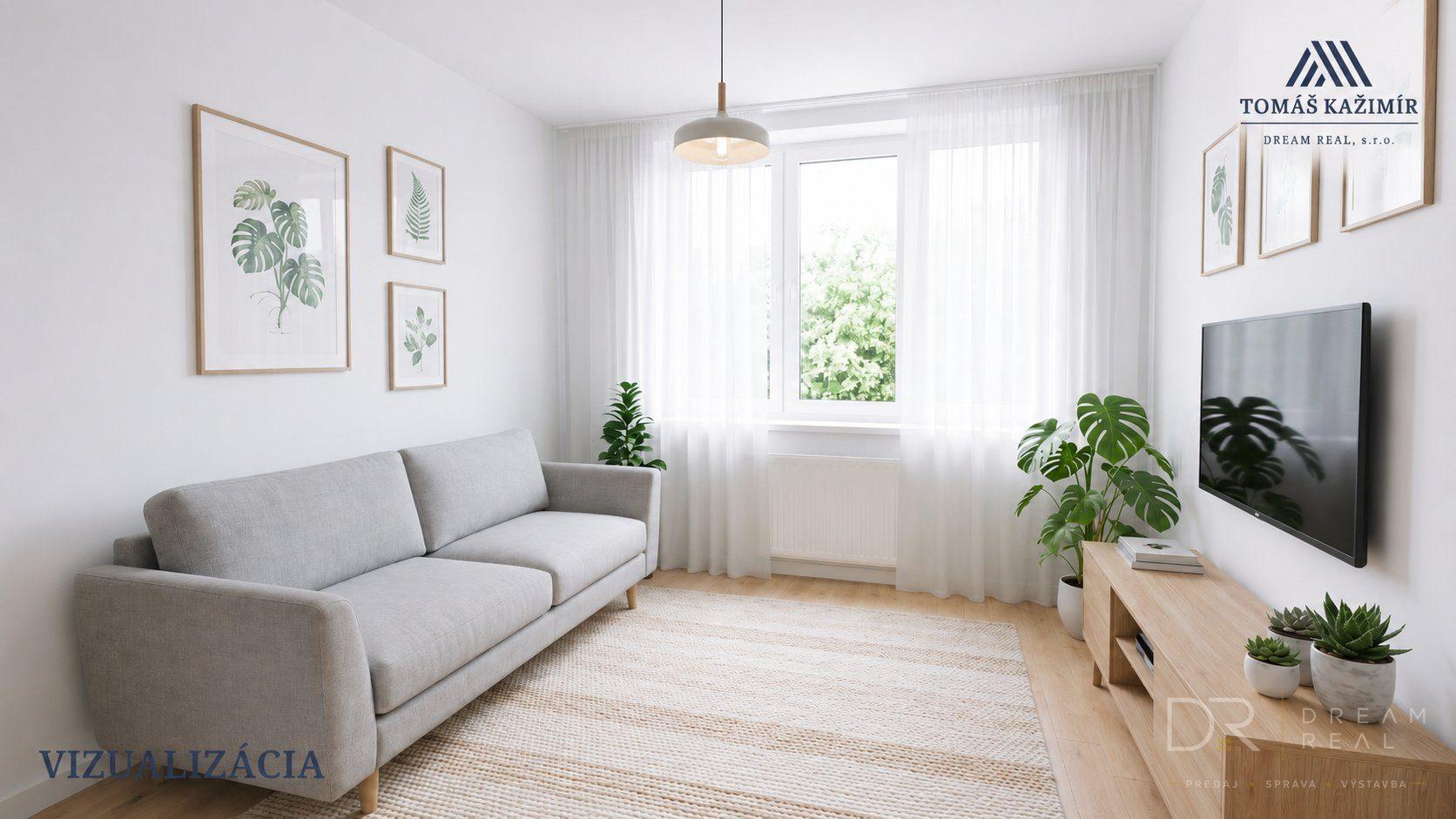 1,5-izbový byt s oddelenou spálňou, 40 m² a výhľadom do zelene