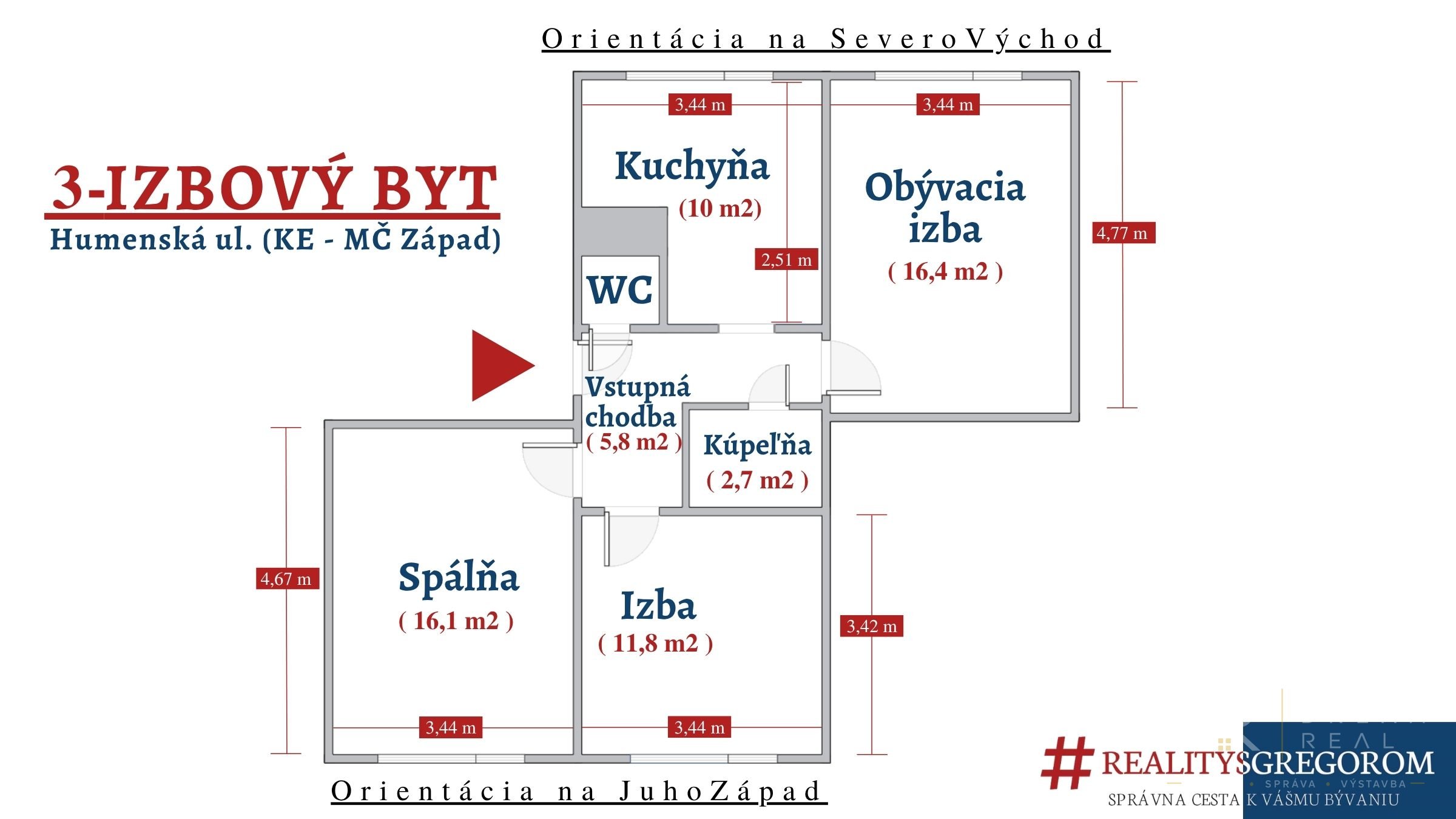 Čiastočne zrekonštruovaný 3-izbový byt na Terase – Humenská ul.
