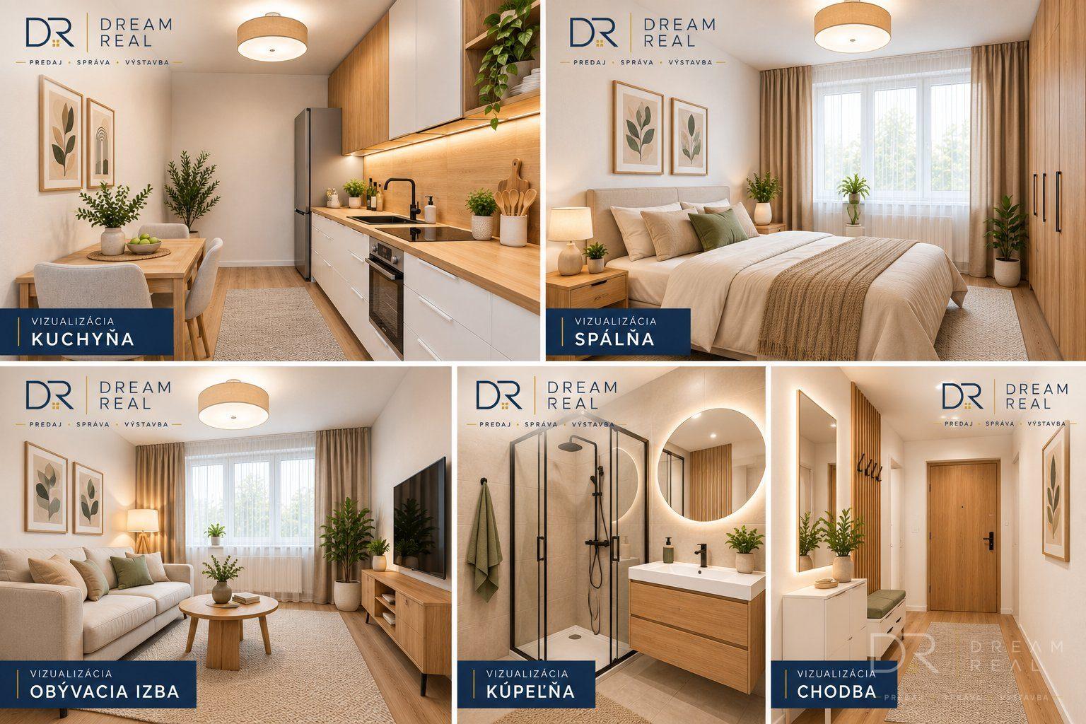 1,5-izbový byt s oddelenou spálňou, 40 m² a výhľadom do zelene