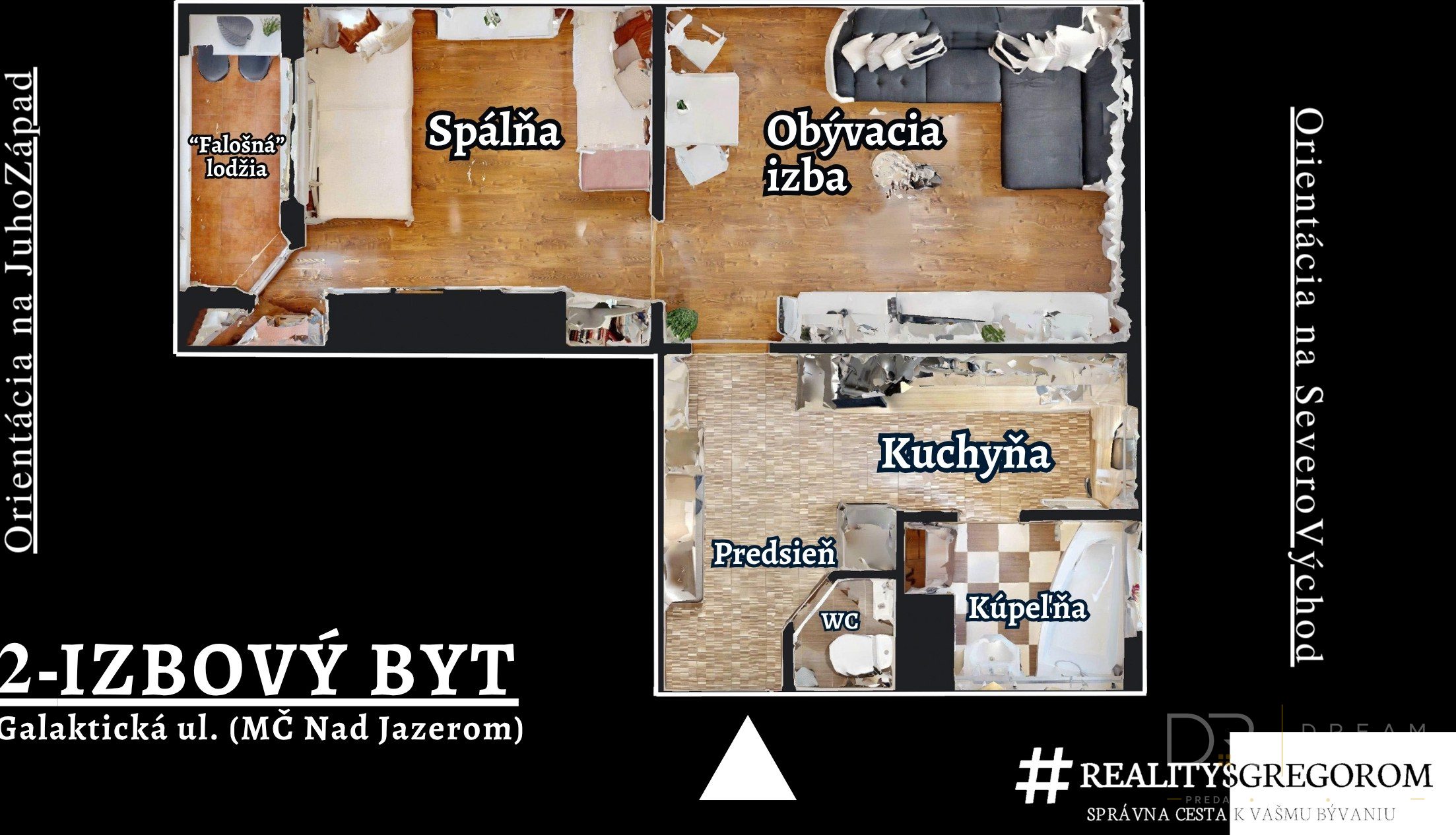 Prakticky zrekonštruovaný 2-izbový byt s vnútornou lodžiou na Jazere - Galaktická ul.