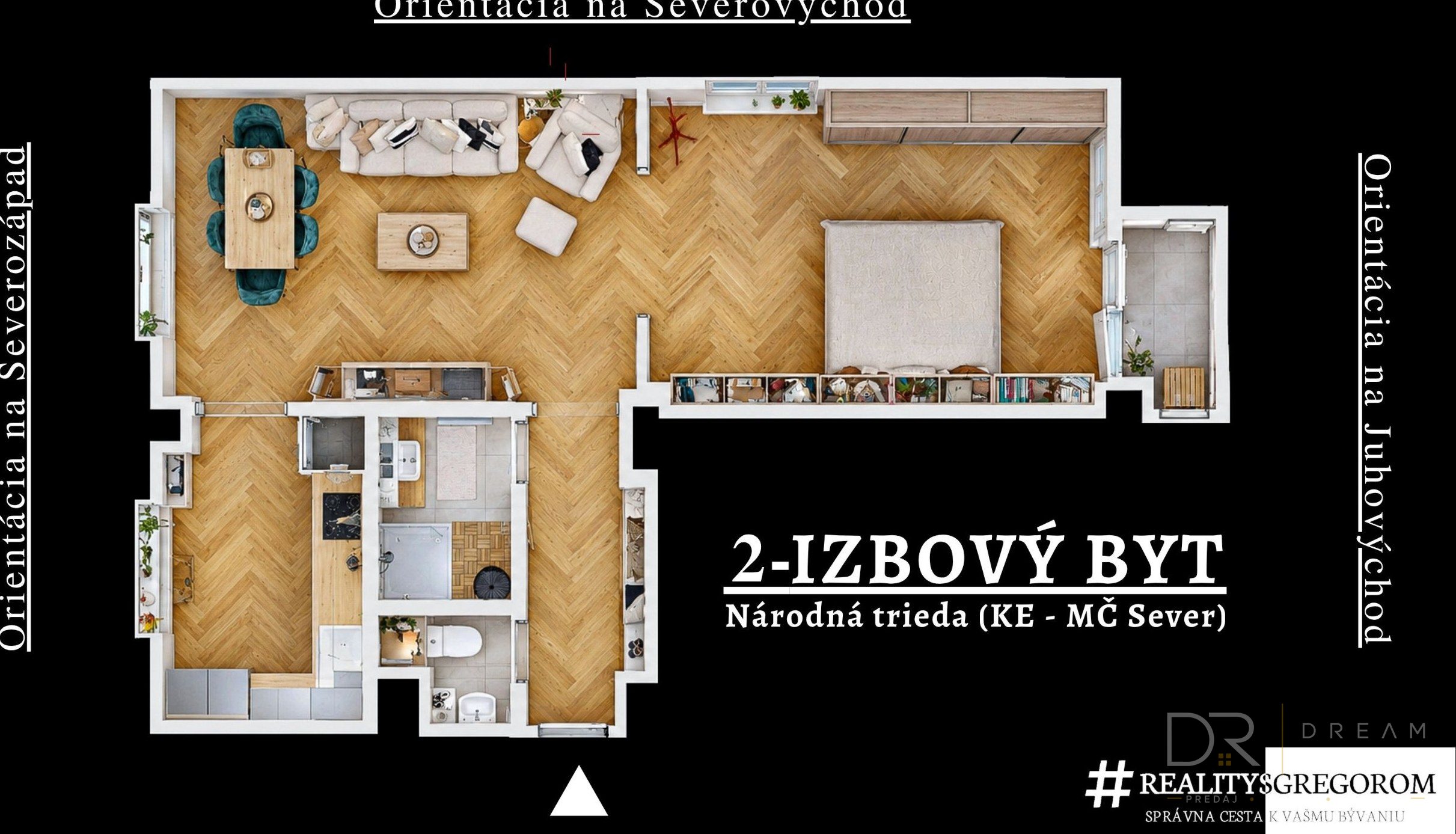 Novo-zrekonštruovaný 2-izbový tehlový byt s balkónom na Severe