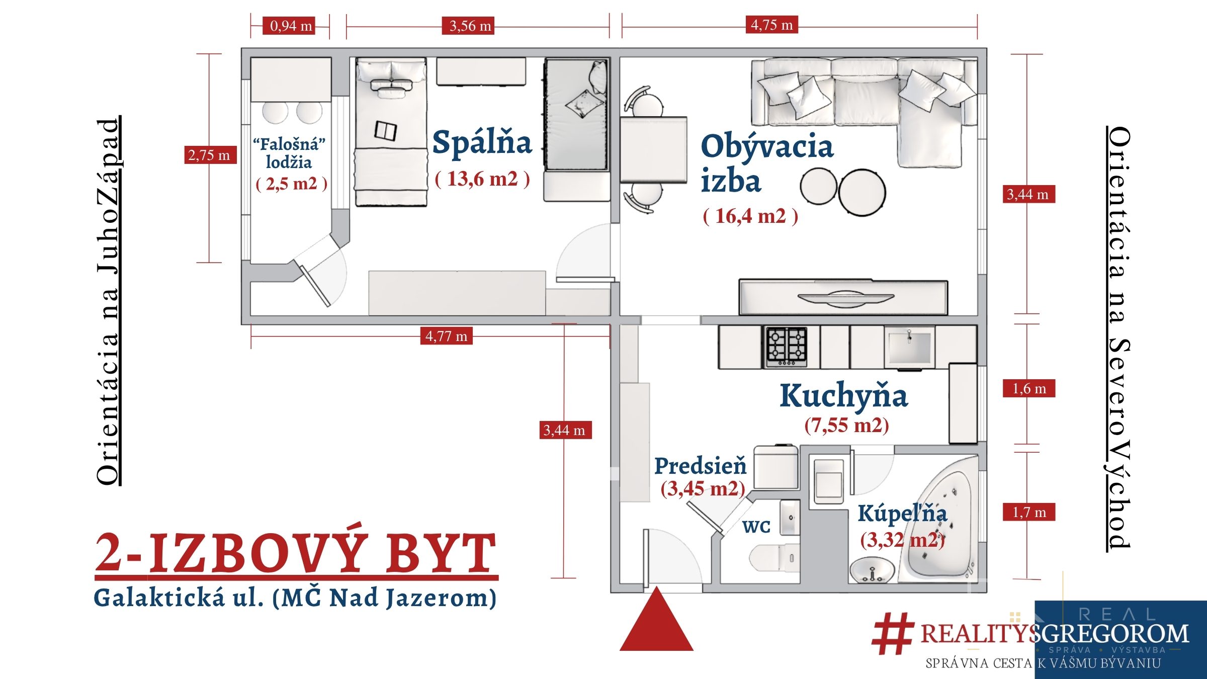 Prakticky zrekonštruovaný 2-izbový byt s vnútornou lodžiou na Jazere - Galaktická ul.